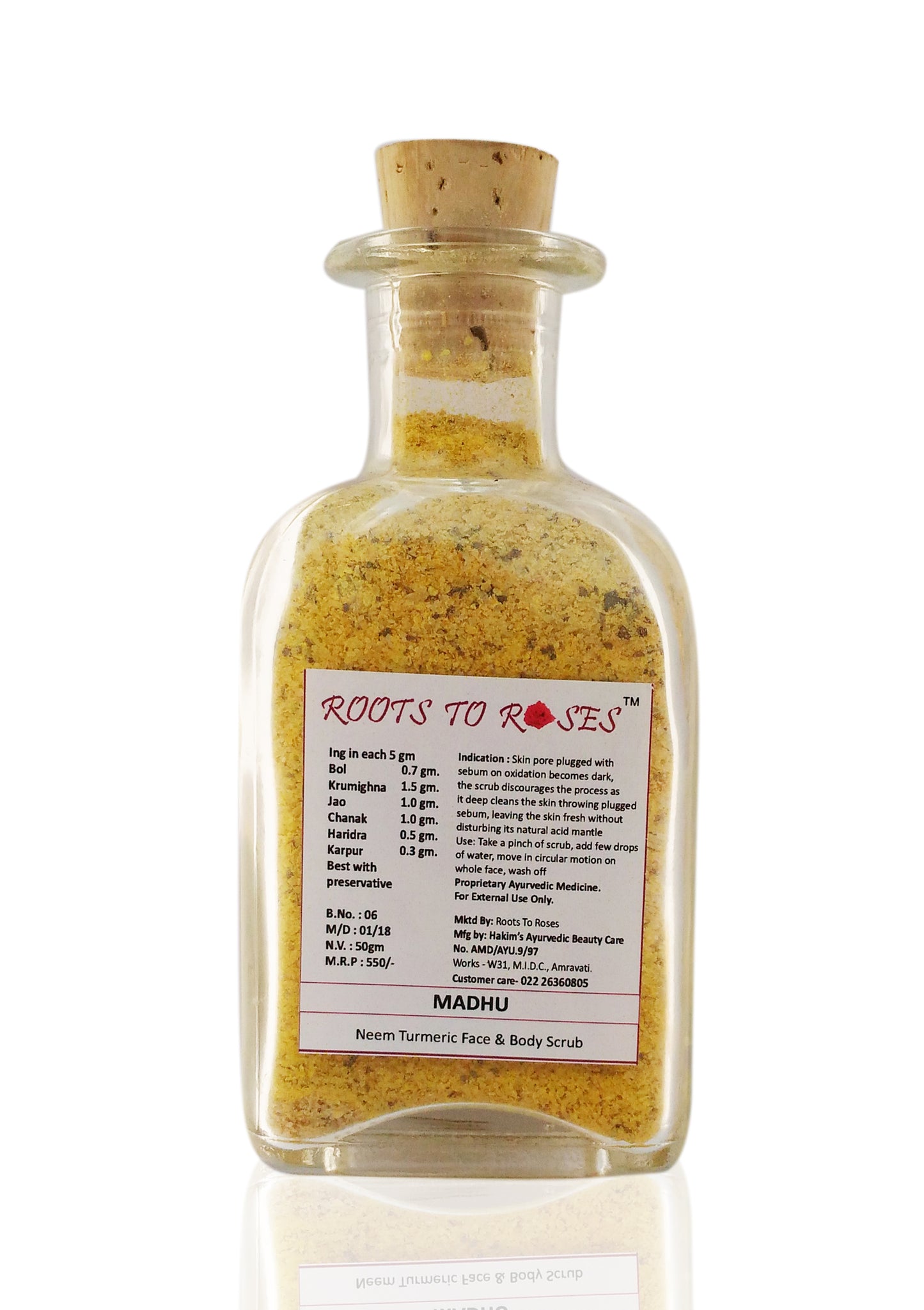 Madhu Neem and Turmeric Powder Face Wash